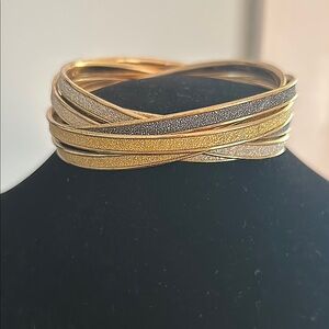 Gold and Silver Bangle